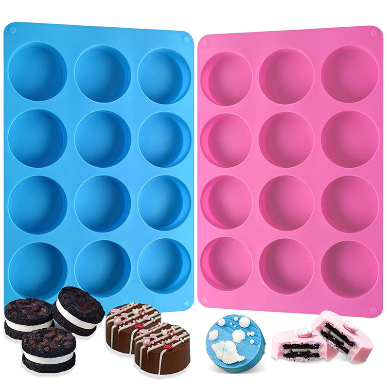 Soap Making Material - Runde Silikonformen mit 12 Hohlräumen, Zylinderförmige
