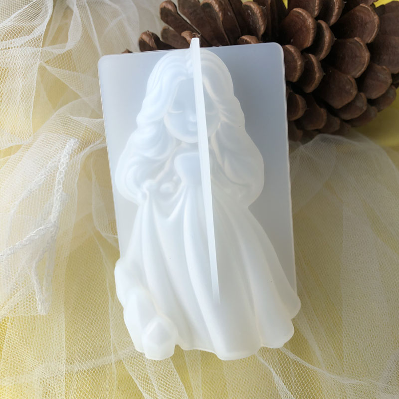 Soap Making Material - 3D süße Prinzessin Silikon Kerze Form