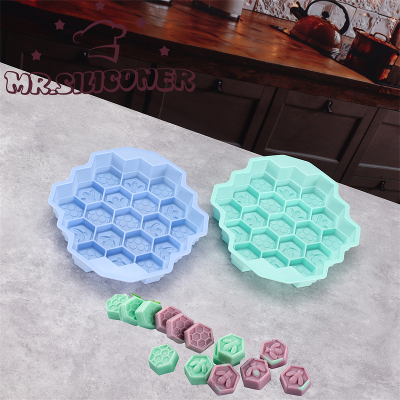 Soap Making Material - Silikon 19 mobile Biene Waben kuchen
