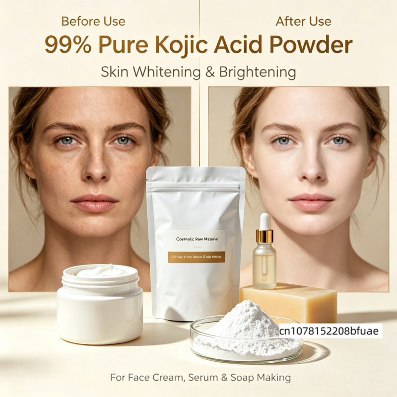 Soap Making Acid - 99% Reines Kojisäure-Pulver Hautaufhellung Kosmetischer Rohstoff