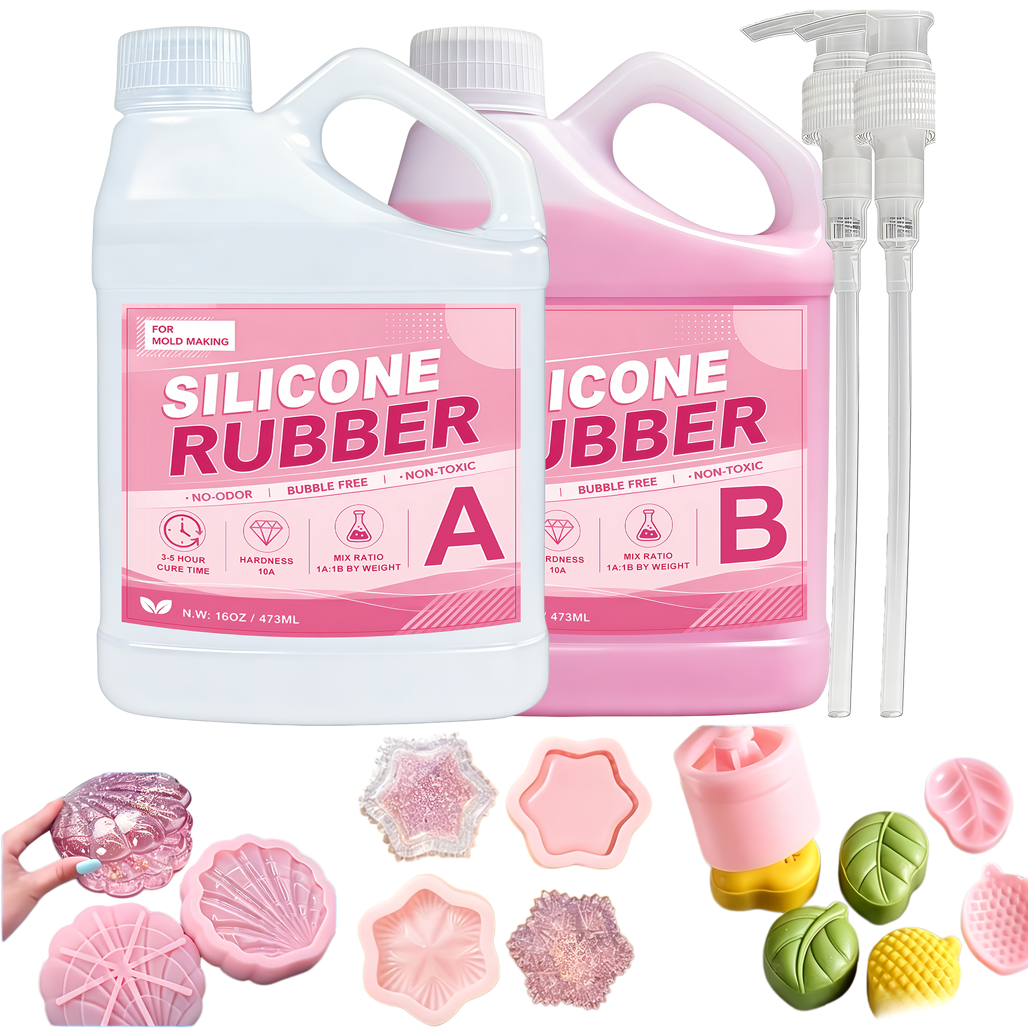 Soap Making Material - Flüssiges Silikonkautschuk-Set für Hochleistungsbereiche, Schnell Härtend,