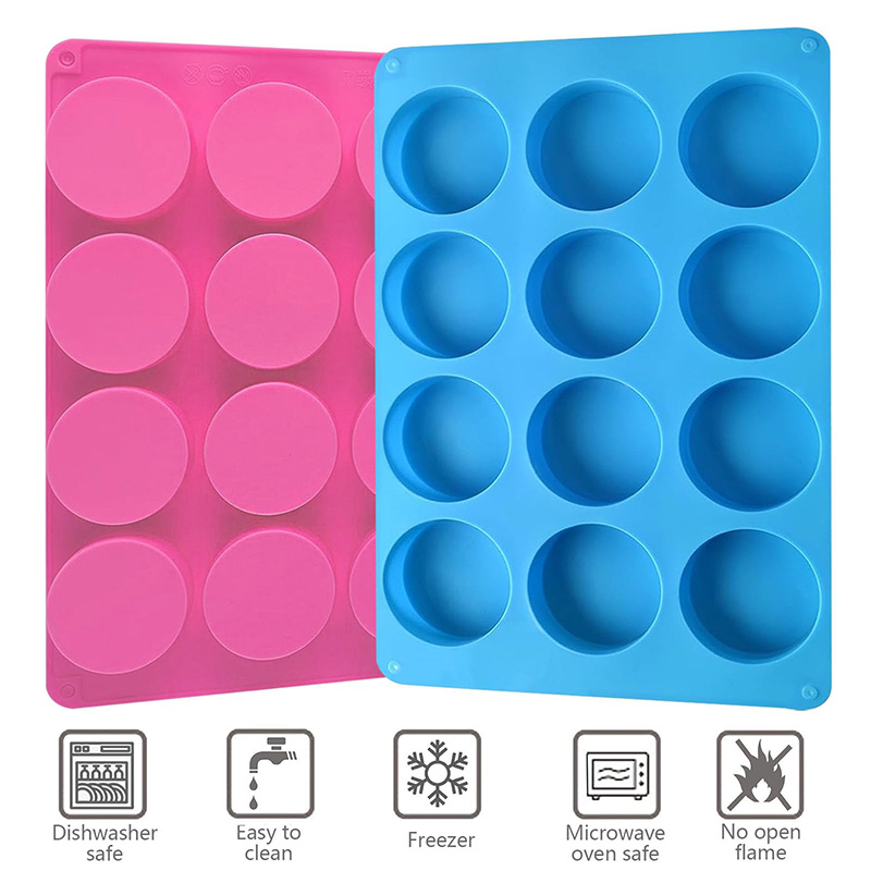 Runde Silikonformen mit 12 Hoh – Soap Making Material Bewertung und Preis