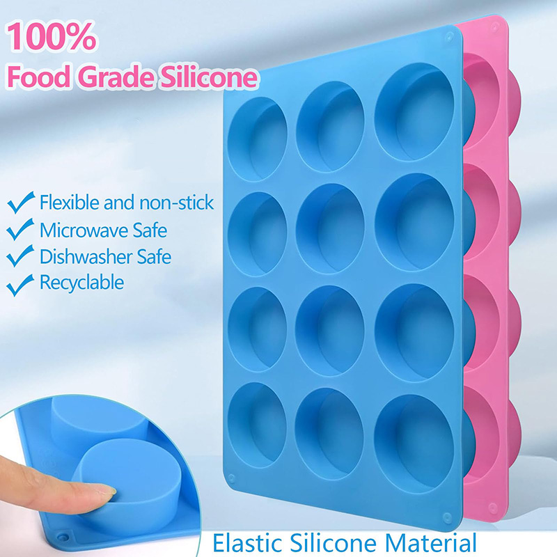Runde Silikonformen mit 12 Hoh – Soap Making Material Bewertung und Preis